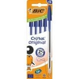 BIC-CRISTAL AZUL CAJA 5U