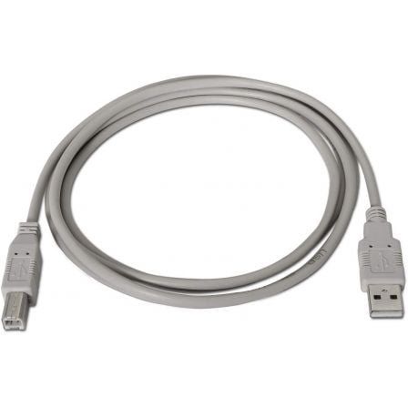 Cable USB 2.0 Impresora Aisens A101-0002/ USB Macho - USB Macho/ 1.8m/ Beige