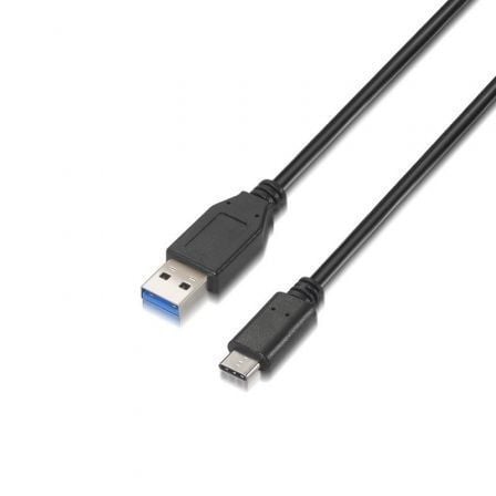 Cable USB 3.2 Aisens A107-0060/ USB Tipo-C Macho - USB Macho/ 1m/ Negro