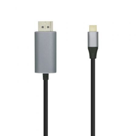 Cable Conversor Aisens A109-0395/ USB Tipo-C Macho - Displayport Macho/ 1.8m/ Negro