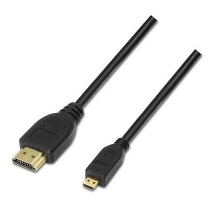 Cable Micro HDMI Aisens A119-0116/ HDMI - Micro HDMI Macho/ 0.8m/ Negro