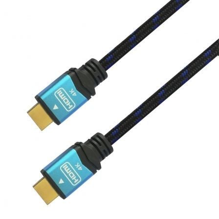 Cable HDMI 2.0 4K Aisens A120-0355/ HDMI Macho - HDMI Macho/ 0.5m/ Negro/ Azul