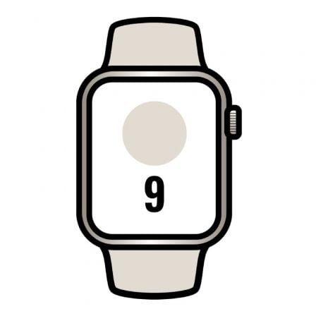 Apple Watch Series 9/ GPS/ 45mm/ Caja de Aluminio Blanco Estrell