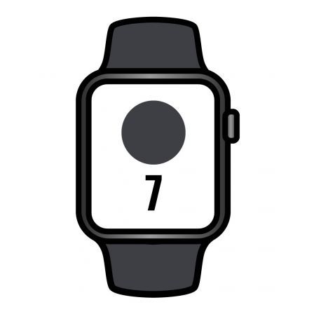 Apple Watch Series 7/ GPS/ Cellular/ 41 mm/ Caja de Aluminio en Negro Medianoche/ Correa deportiva Negro Medianoche