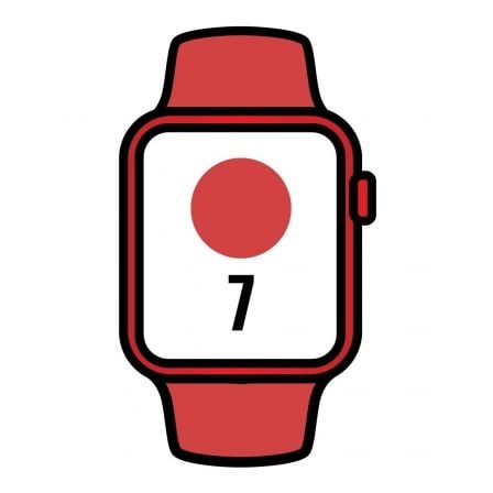 Apple Watch Series 7/ GPS/ Cellular/ 41 mm/ Caja de Aluminio en Rojo/ Correa deportiva Roja