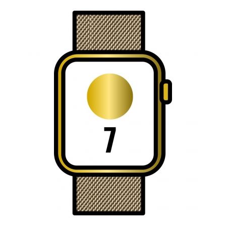 Apple Watch Series 7/ GPS/ Cellular/ 41 mm/ Caja de Acero Oro/ Correa Milanesa en Oro