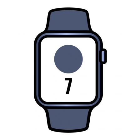 Apple Watch Series 7/ GPS/ Cellular/ 45 mm/ Caja de Aluminio en Azul/ Correa deportiva Azul Abismo