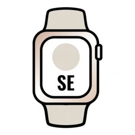 Apple Watch SE/ GPS/ Cellular/ 40 mm/ Caja de Aluminio en Oro/ Correa Deportiva Negro Medianoche