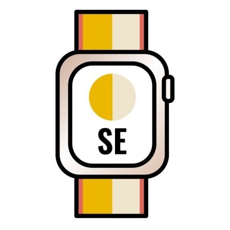Apple Watch SE/ GPS/ Cellular/ 40 mm/ Caja de Aluminio en Oro/ Correa Loop Deportiva Maiz Blanco