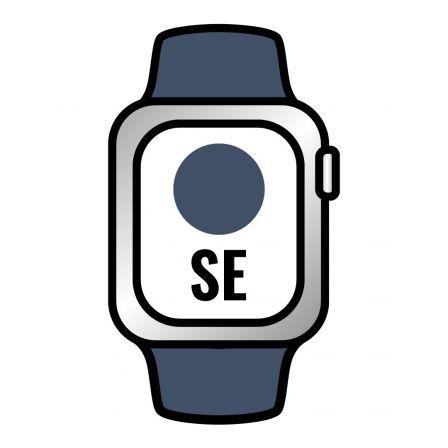 Apple Watch SE/ GPS/ Cellular/ 44 mm/ Caja de Aluminio en Plata/ Correa Deportiva Azul Abismo