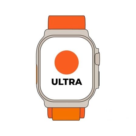 Apple Watch Ultra/ GPS/ Cellular/ 49mm/ Caja de Titanio/ Correa Loop Alpine Naranja L