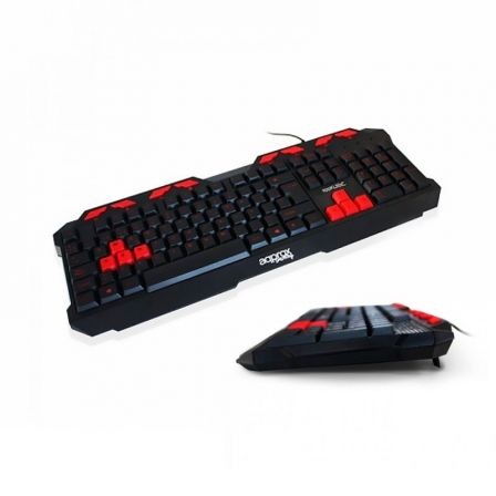 TECLADO GAMING APPROX APPKUBIC - 8 BOTONES MULTIMEDIA - 8 TECLAS GAMING - PLUG AND PLAY - CABLE 140CM - USB