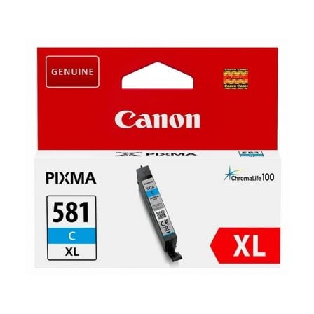 Cartucho de Tinta Original Canon CLI-581CXL Alta Capacidad/ Cian