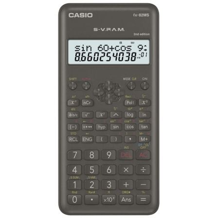 Calculadora Científica Casio FX-82MS-II/ Negra