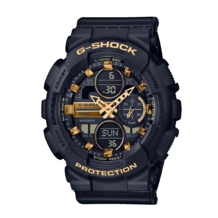 Reloj Analógico Digital Casio G-Shock Women Classic GMA-S140M-1AER/ 49mm/ Negro y Dorado