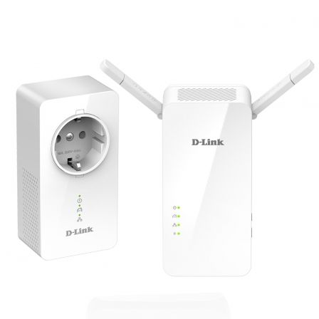 PLC/POWERLINE CON REPETIDOR WIFI D-LINK W611AV AV1000 - 1000MBPS - WIFI AC 1200 MBPS - PLUG AND PLAY - PACK 2 UDS