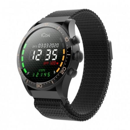 Smartwatch Forever ICON AW-100/ Notificaciones/ Frecuencia Cardíaca/ Negro