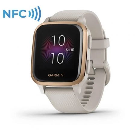 Smartwatch Garmin Venu SQ Music Edition/ Notificaciones/ Frecuencia Cardíaca/ GPS/ Oro Rosa