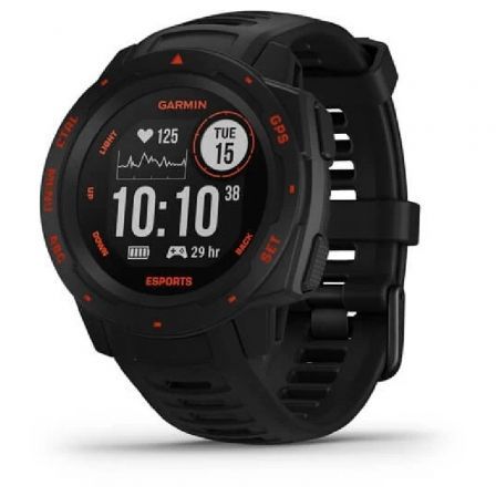 Smartwatch Garmin Instinct Esports/ Notificaciones/ Frecuencia Cardíaca/ GPS/ Negro