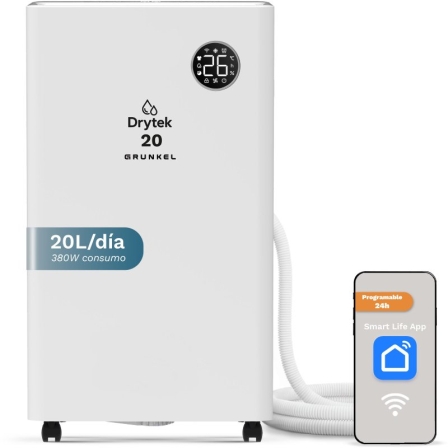 deshumidificador grunkel dh-20dt/ depósito 5.5l