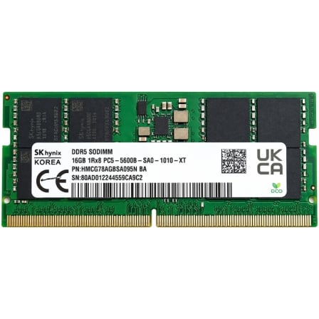 Memoria RAM SK hynix 16GB/ DDR5/ 5600MHz/ SODIMM