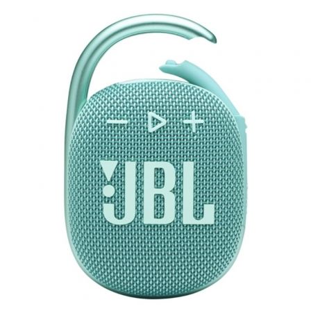 Altavoz con Bluetooth JBL Clip 4/ 5W/ 1.0/ Verde Azulado