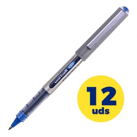 Caja de Bolígrafo de Tinta Pigmentada Uni-Ball Eye Fine/ 12 unidades/ Azul