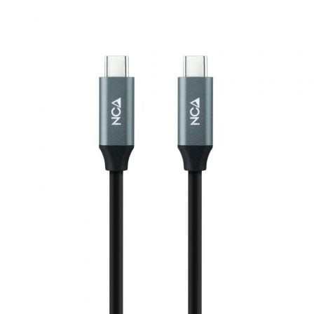 Cable USB 3.2 Nanocable 10.01.4301/ USB Tipo-C Macho - USB Tipo-C Macho/ 1m/ Gris y Negro