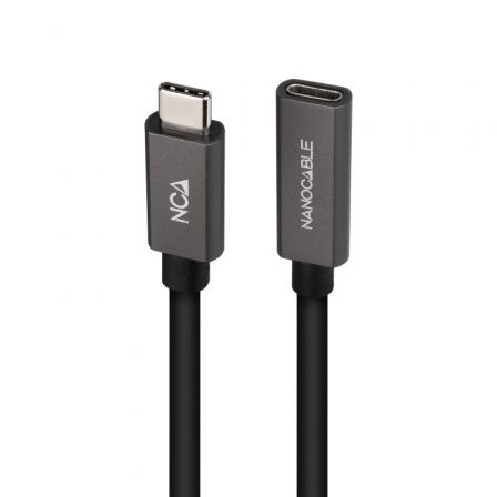 Nanocable Cable USB 3.1 Tipo C a USB Tipo A Macho/Hembra Negro