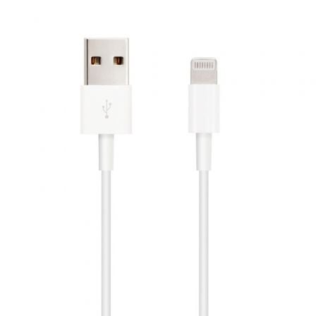 Cable USB 2.0 Lightning Nanocable 10.10.0400/ USB Macho - Lightning Macho/ 50 cm/ Blanco