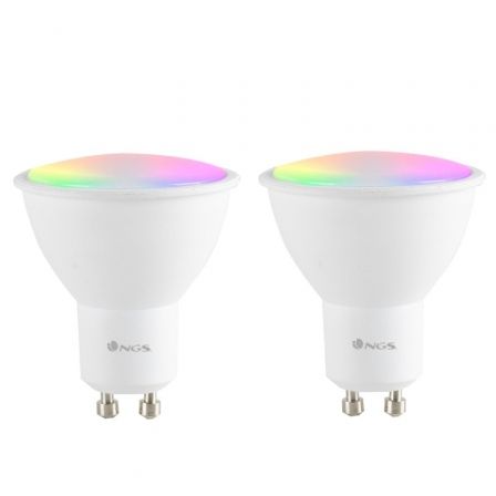 Bombilla Led NGS Smart WiFi LED Bulb Gleam 510C Casquillo GU10/ 5W/ 460 Lúmenes/ Pack de 2 Uds