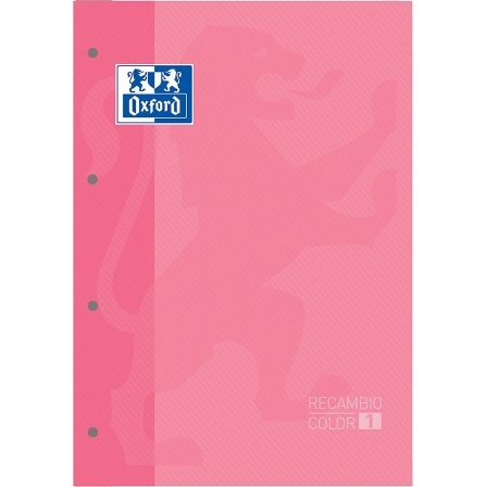 Recambio de Cuaderno Cuadriculado Oxford Classic 400123681/ A4-A4+/ 80 Hojas/ Rosa Chicle