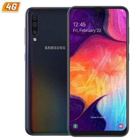 SMARTPHONE MÓVIL SAMSUNG GALAXY A50 BLACK - 6.4'/16.2CM - CAM (25+5+8)/25MP - EXYNOS 9610 OCTA - 128GB - 4GB RAM - ANDROID - 4G - DUAL SIM - BAT4000MA