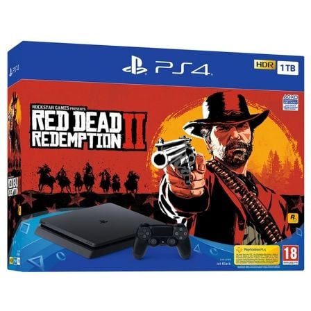 CONSOLA SONY SLIM PS4 1TB + RED DEAD REDEMPTION 2