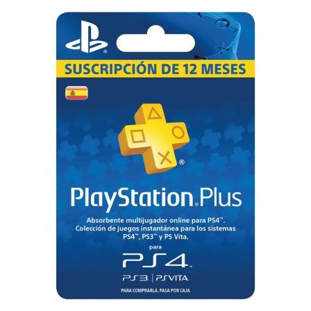 Tarjeta Sony PlayStation Plus Suscripción 12 Meses para PS4/ PS3/ PSVita