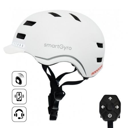 Casco para Adulto SmartGyro Helmet Pro/ Tamaño M/ Blanco