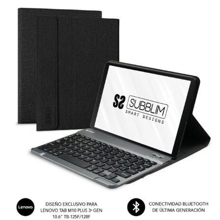 Funda con Teclado Subblim KeyTab Pro BT para Tablet Lenovo Tab M10 Plus de 10.6\