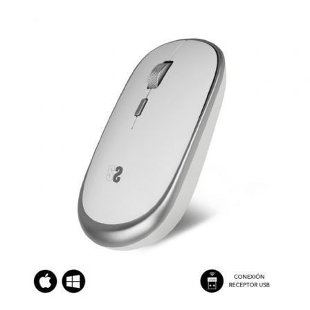 Ratón Inalámbrico Subblim Wireless Mini/ Hasta 1600 DPI/ Plata