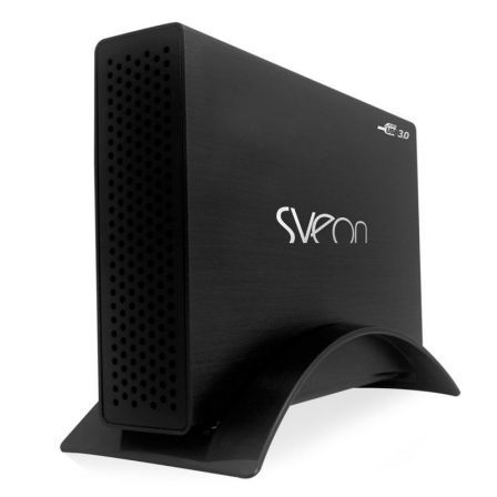 CAJA EXTERNA SVEON STG310 PARA DISCOS DUROS 3.5'/8.89CM - USB 3.0 - SOPORTA 8 TB - ALUMINIO - NEGRA