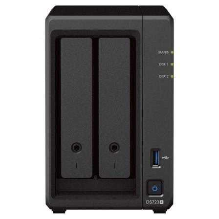 NAS Synology Diskstation DS723+/ 2 Bahías 3.5- 2.5/ 2GB DDR4/ Fo
