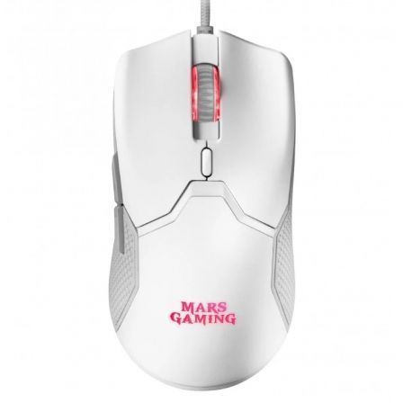 Ratón Gaming Mars Gaming MMVW/ Hasta 10000 DPI/ Blanco