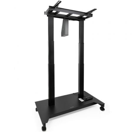 Soporte de Suelo Eléctrico/ Inclinable/ Ajustable con Ruedas TooQ UROS FSM03-B para TV 52-84"/ hasta 100kg