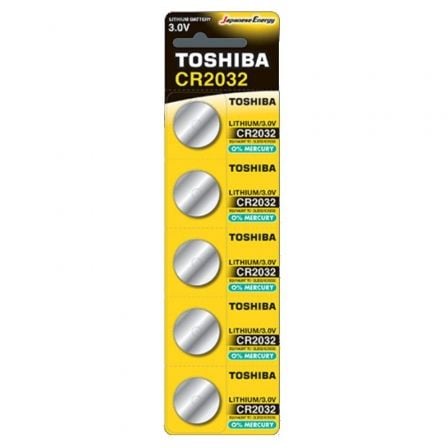 Pack de 5 pilas de botón toshiba cr2032/ 3v - Depau