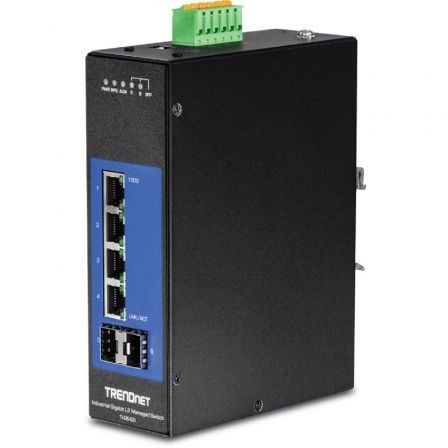 Switch Gestionable TRENDnet TI-G642I 4 Puertos/ RJ-45 Gigabit 10/100/1000/ SFP