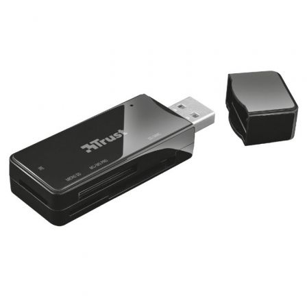 LECTOR DE TARJETAS EXTERNO TRUST NANGA USB 2.0 - COMPATIBLE SD / MICRO SD / M2 / MS - TAMAÑO COMPACTO