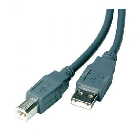 Cable USB 2.0 Impresora Vivanco 25407/ USB Macho - USB Macho/ 1.8m/ Gris