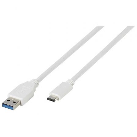 Cable USB 3.0 Vivanco 37560/ USB Tipo-C Macho - USB Macho/ 1m/ Blanco
