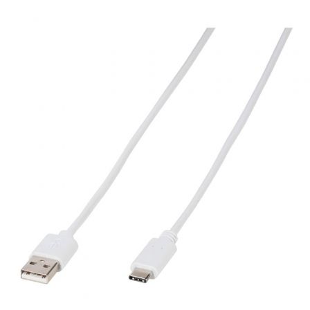 Cable USB 2.0 Vivanco 39452/ USB Tipo-C Macho - USB Macho/ 1m/ Blanco