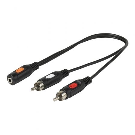 Cable Estéreo Vivanco 46043/ Jack 3.5 Hembra - 2x RCA Macho/ 0.2m