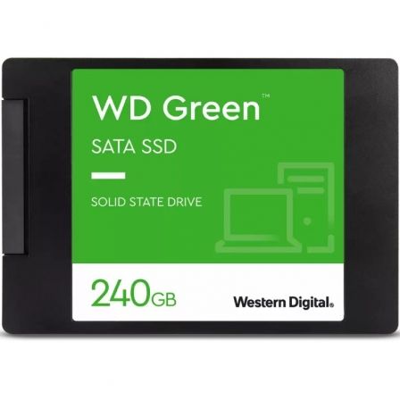 DISCO SÓLIDO WESTERN DIGITAL GREEN 3D NAND 240GB - SATA III - 2.5'/6.35CM - 7MM - LECTURA 545MB/S - ESCRITURA 405MB/S